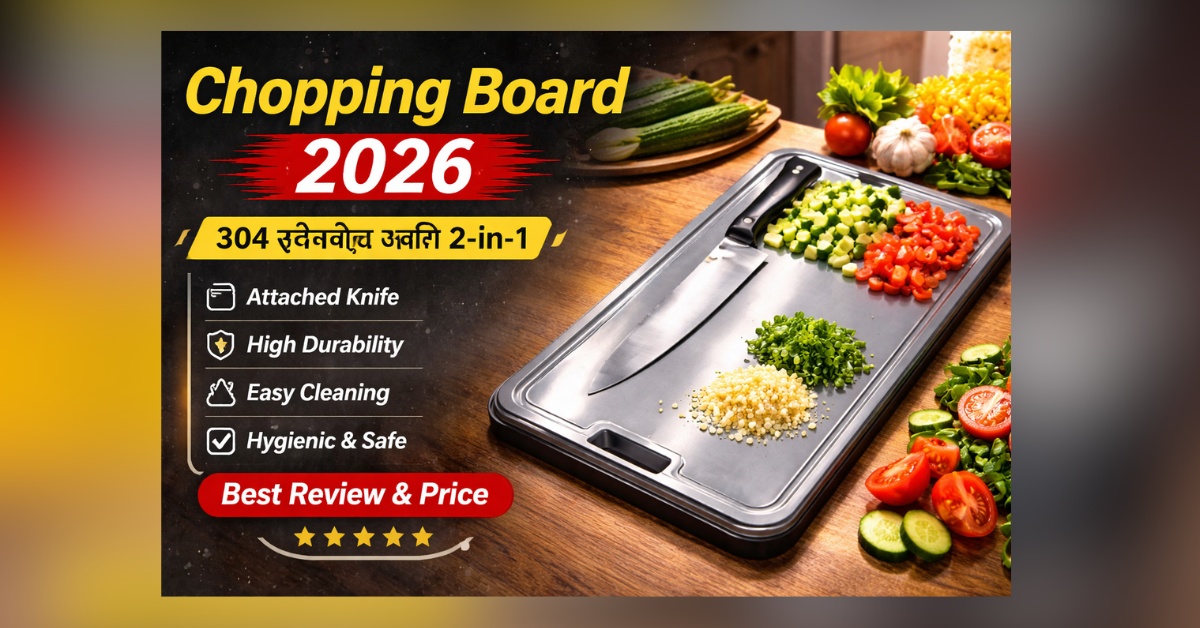 Chopping Board 2026 304 Stainless Steel 2-in-1 Chopping Board with Knife
