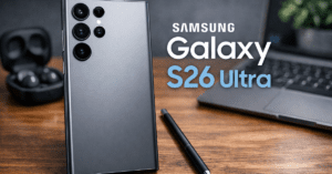 Samsung Galaxy S26 Ultra स्मार्टफोन का प्रीमियम डिजाइन और कैमरा सेटअप