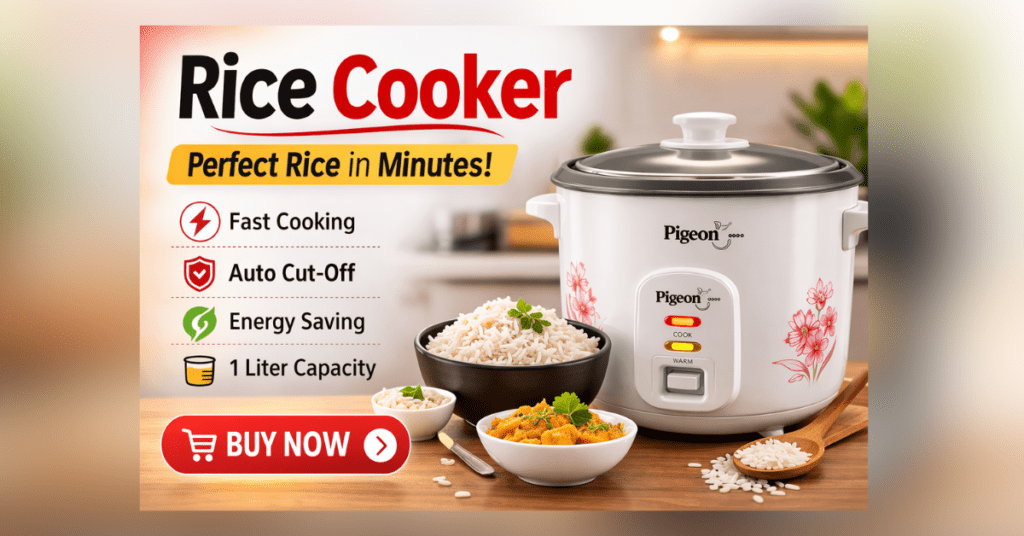 Rice Cooker for making perfect rice quickly at home