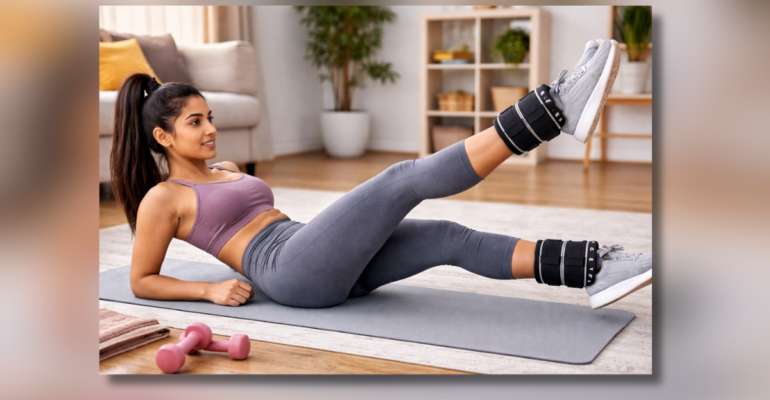 Ankle Weights leg workout exercise for home fitness training