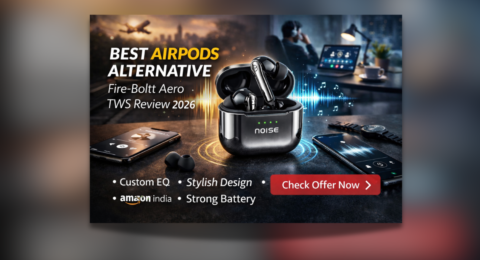 Best AirPods alternative Fire-Boltt Aero TWS earbuds with charging case