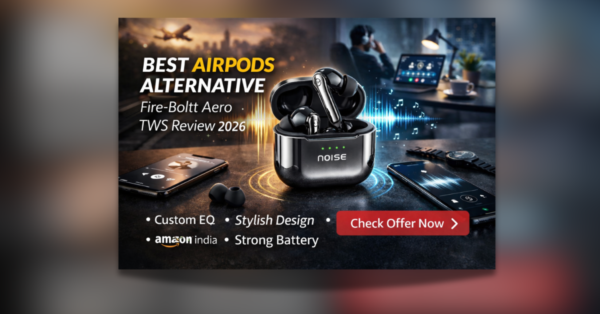 Best AirPods alternative Fire-Boltt Aero TWS earbuds with charging case