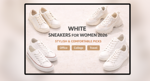 White Sneakers for Women 2026 – stylish and comfortable white casual sneakers for office, college and travel