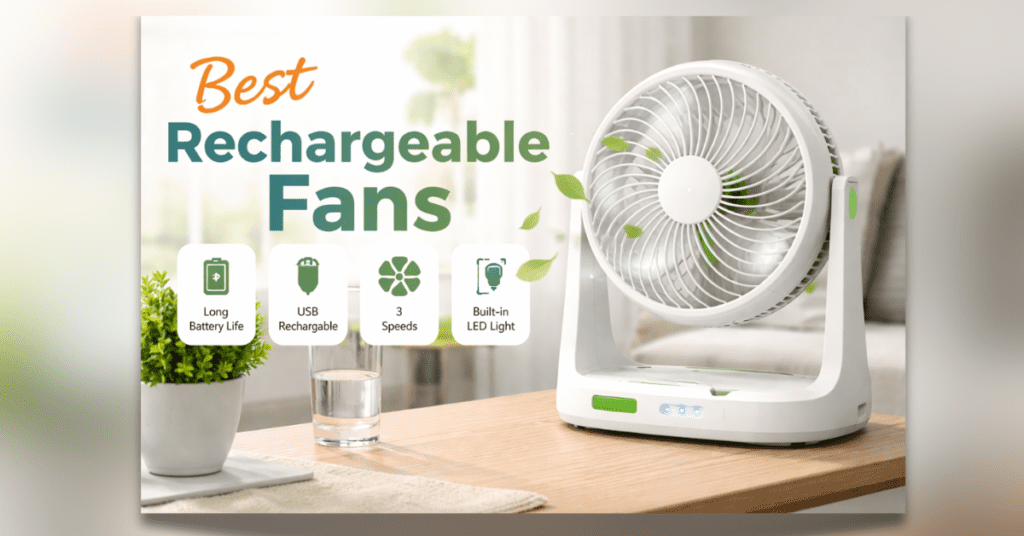 Best rechargeable fan for home and travel use