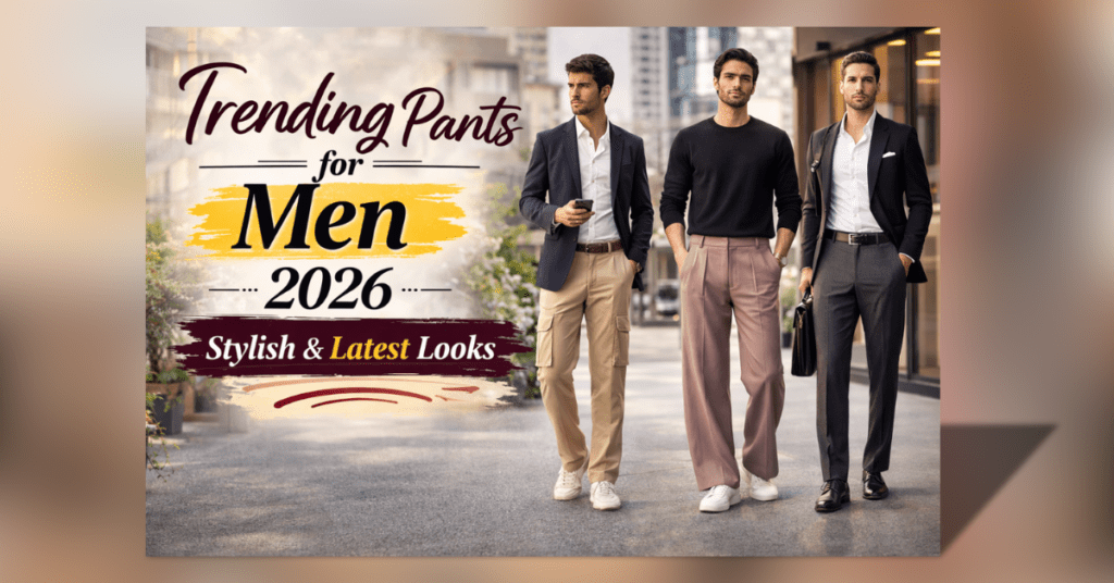 Trending pants for men stylish casual and formal looks 2026