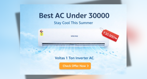 Best AC Under 30000 Voltas 1 Ton Inverter Split AC