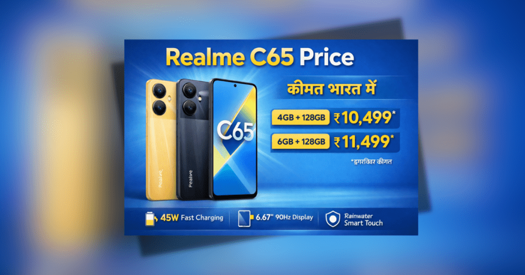 Realme C65 price in India 2026 with specifications and features
