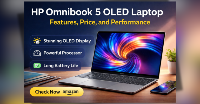 HP Omnibook OLED Laptop with stunning OLED display and powerful performance