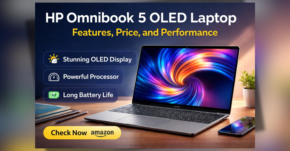 HP Omnibook OLED Laptop with stunning OLED display and powerful performance