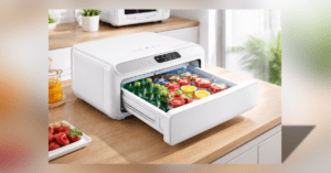Mini Cooling Drawer for kitchen use with digital temperature control and compact design