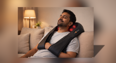 Electric Massager 2026 neck and shoulder pain relief device used at home