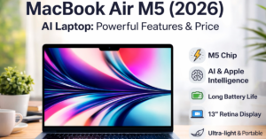 Macbook Air M5 2026 AI laptop with Retina display and M5 chip
