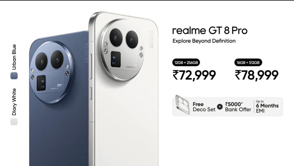 Realme GT 8 Pro Price और फीचर्स वाला 5G स्मार्टफोन
