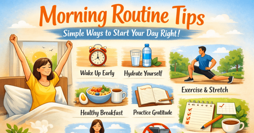 Morning Routine Tips सुबह की दिनचर्या के लिए आसान और असरदार तरीके