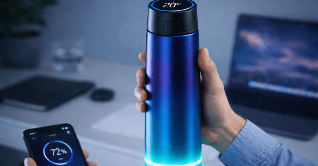 Smart Water Bottle स्मार्ट वाटर बॉटल LED रिमाइंडर और हाइड्रेशन ट्रैकिंग के साथ