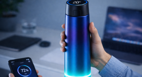 Smart Water Bottle स्मार्ट वाटर बॉटल LED रिमाइंडर और हाइड्रेशन ट्रैकिंग के साथ