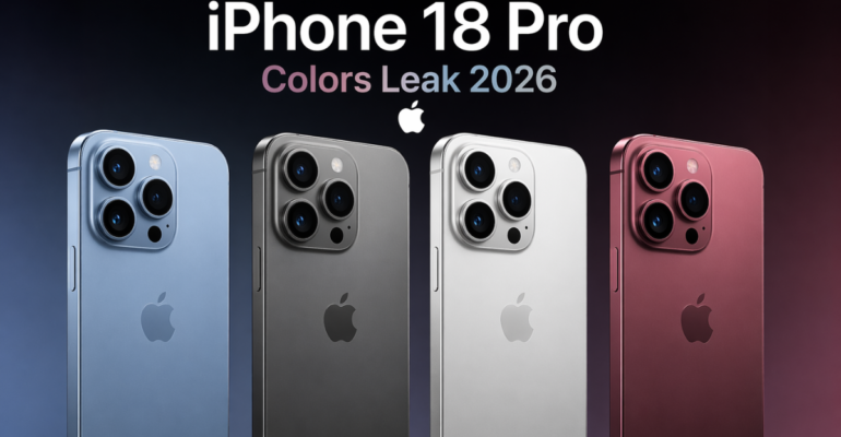 iPhone 18 Pro Colors के नए ऑप्शन Light Blue, Dark Gray, Silver और Dark Cherry