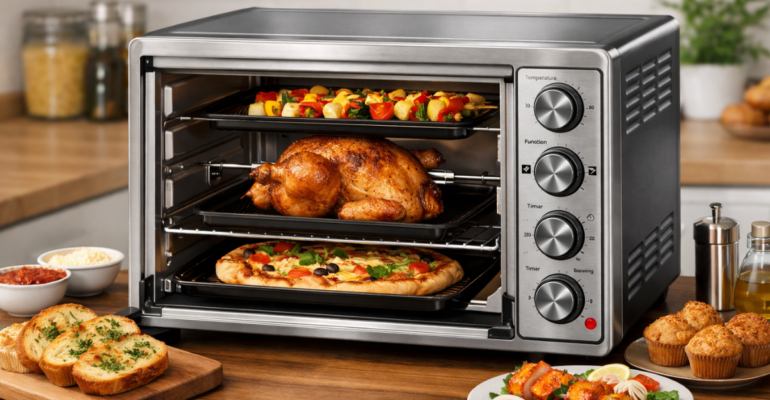 OTG Oven for baking grilling and toasting in kitchen