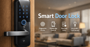 Smart Door Lock - घर की सुरक्षा के लिए फिंगरप्रिंट और मोबाइल ऐप कंट्रोल वाला स्मार्ट लॉक