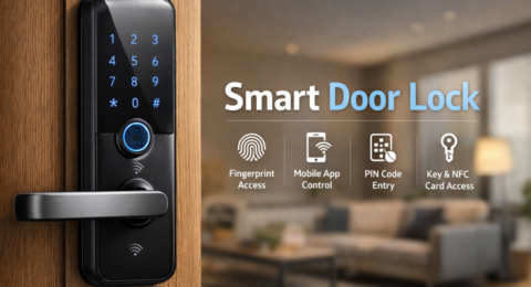 Smart Door Lock - घर की सुरक्षा के लिए फिंगरप्रिंट और मोबाइल ऐप कंट्रोल वाला स्मार्ट लॉक
