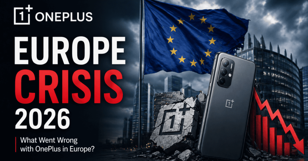 OnePlus Europe Crisis 2026 smartphone market issue illustration