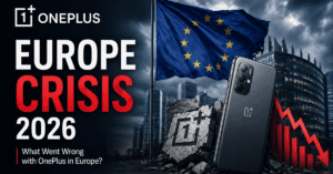 OnePlus Europe Crisis 2026 smartphone market issue illustration