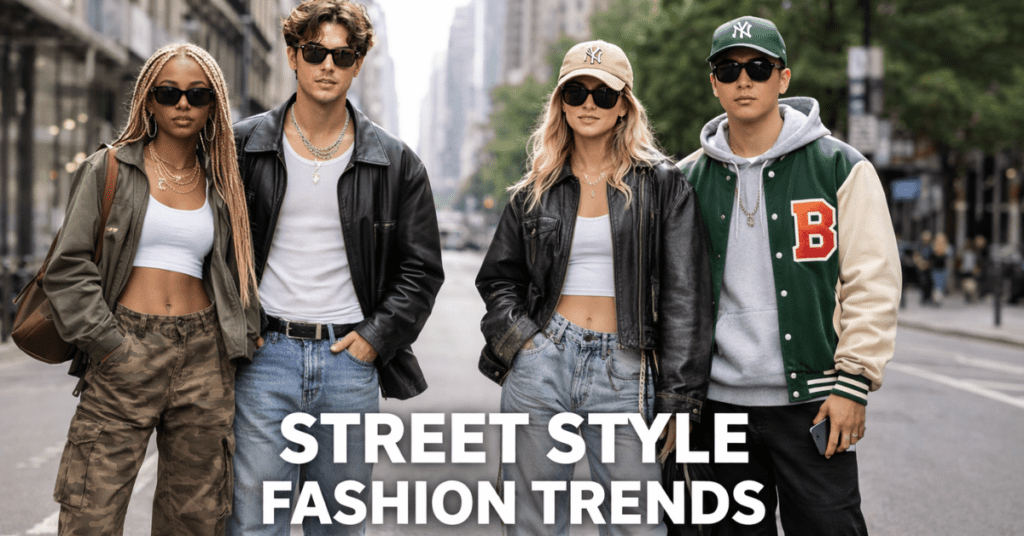 Street Style Fashion Trends आधुनिक स्ट्रीट फैशन ट्रेंड्स स्टाइलिश युवाओं के कपड़े