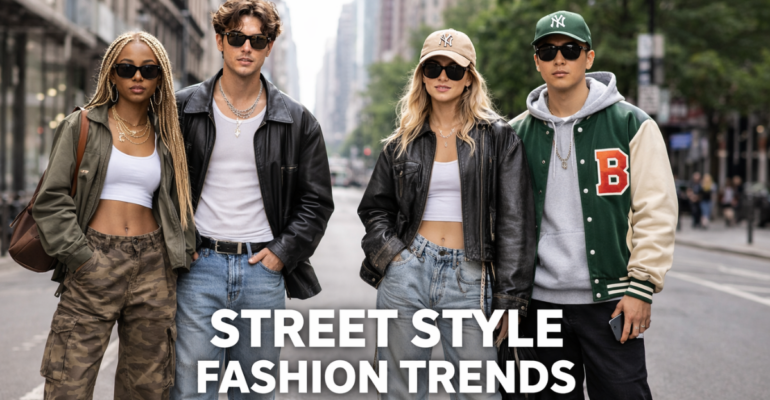 Street Style Fashion Trends आधुनिक स्ट्रीट फैशन ट्रेंड्स स्टाइलिश युवाओं के कपड़े