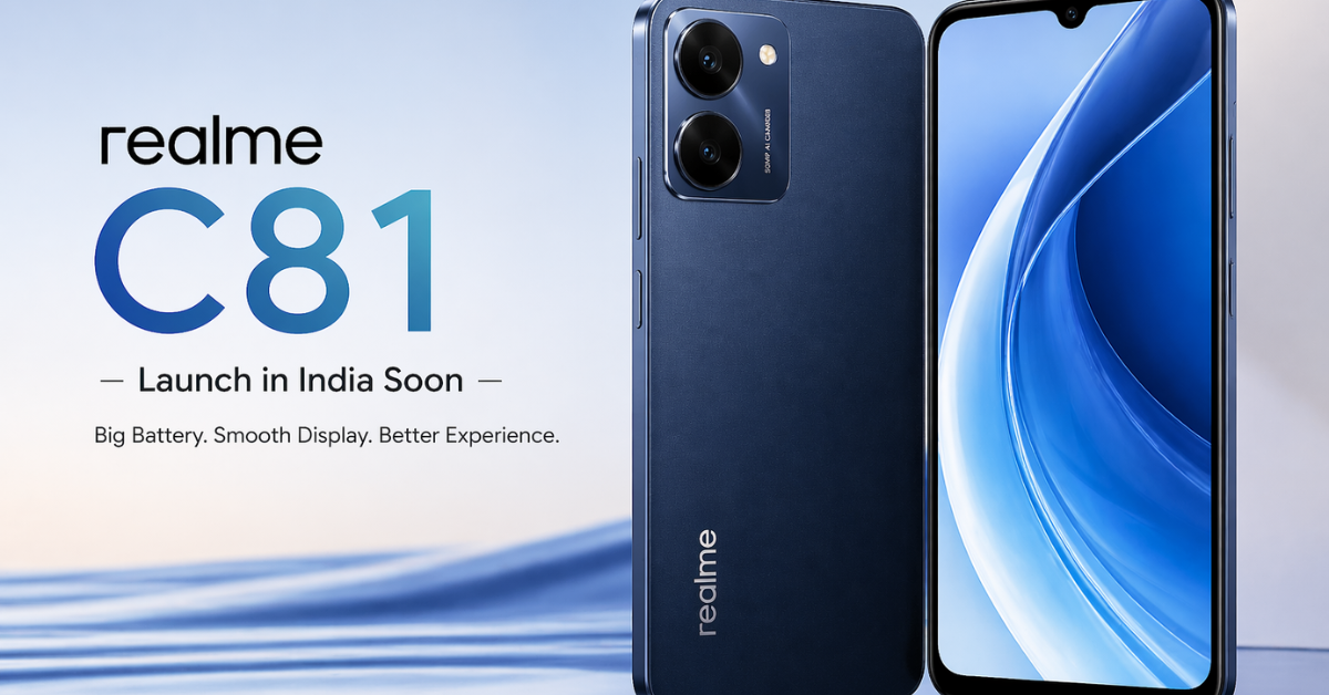 Realme C81 स्मार्टफोन भारत में लॉन्च, बड़ी बैटरी और बजट कीमत के साथ