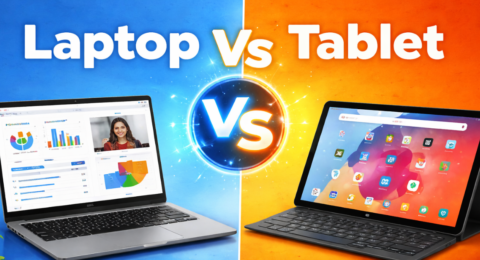 Laptop Vs Tablet तुलना इमेज छात्रों और beginners के लिए
