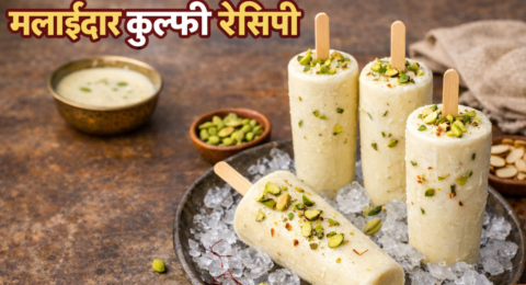 मलाईदार कुल्फी रेसिपी homemade creamy kulfi with dry fruits