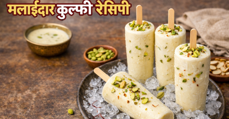 मलाईदार कुल्फी रेसिपी homemade creamy kulfi with dry fruits
