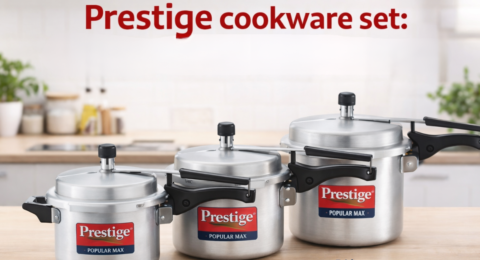 Prestige cookware set 2L 3L 5L एल्यूमिनियम प्रेशर कुकर कॉम्बो भारतीय किचन के लिए