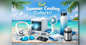 Summer Cooling Gadgets गर्मी से बचने के लिए बेस्ट समर कूलिंग गैजेट्स जैसे पोर्टेबल फैन और मिनी AC
