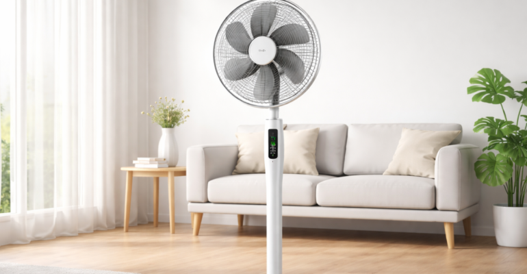 BLDC Pedestal Fan जो कम बिजली में तेज हवा देता है