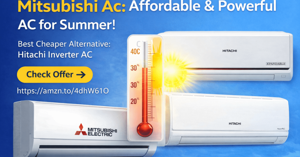 Mitsubishi Ac alternative Hitachi inverter split AC cooling performance