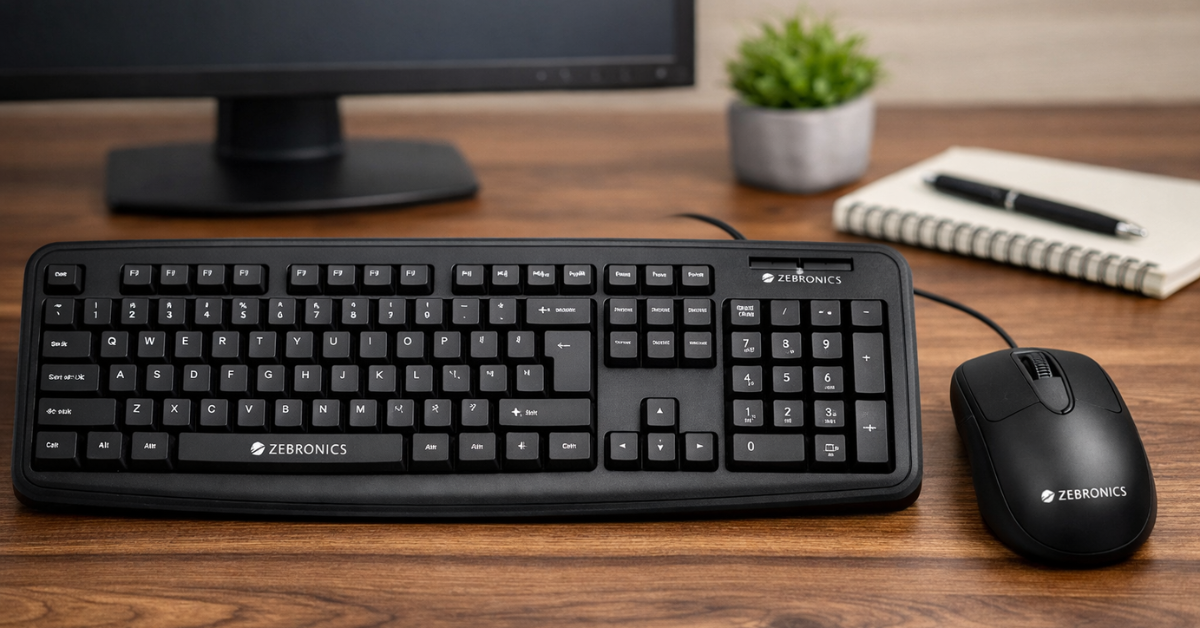 Zebronics keyboard mouse combo का HD image कंप्यूटर उपयोग के लिए