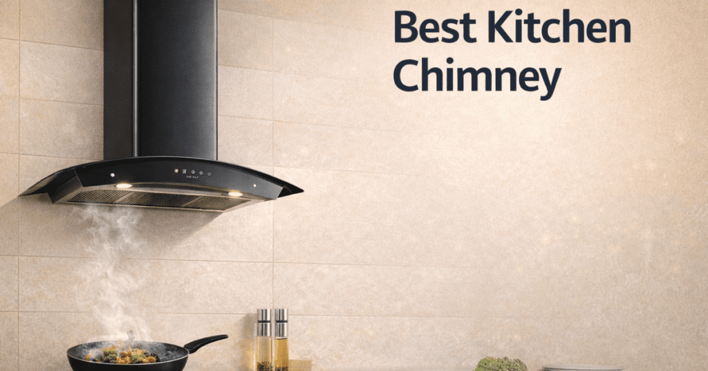 Modern kitchen Chimney removing smoke and oil for clean cooking