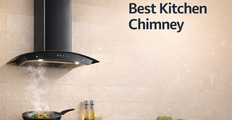 Modern kitchen Chimney removing smoke and oil for clean cooking