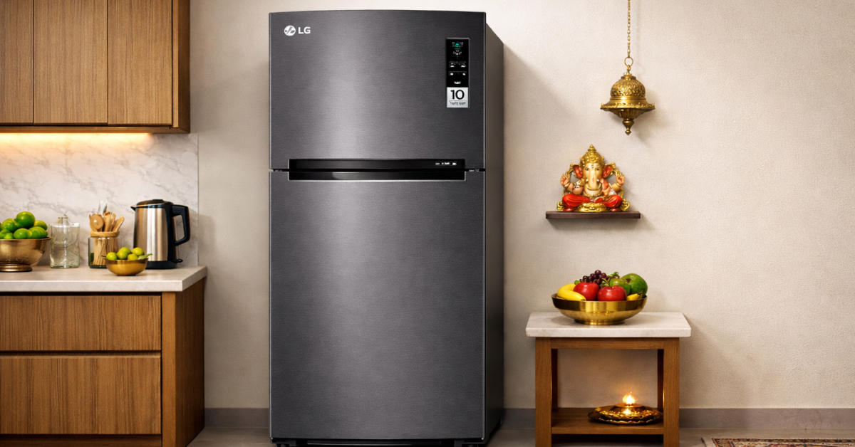 LG refrigerator India मॉडर्न किचन एनर्जी एफिशिएंट फ्रिज