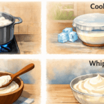 मलाई जमाने का तरीका स्टेप बाय स्टेप (Boil, Cool, Collect, Whip)