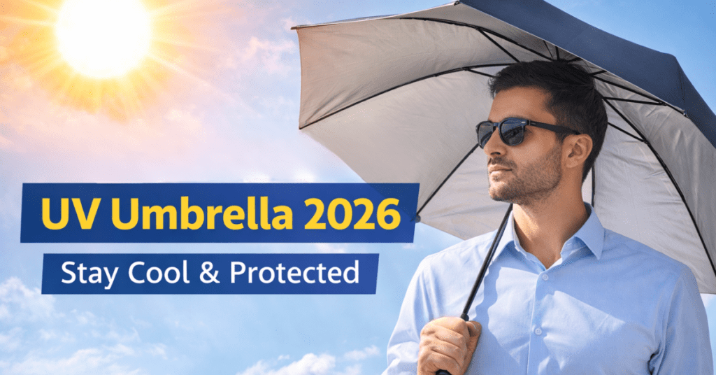 UV Umbrella 2026 धूप से बचाने वाला मजबूत और हल्का छाता
