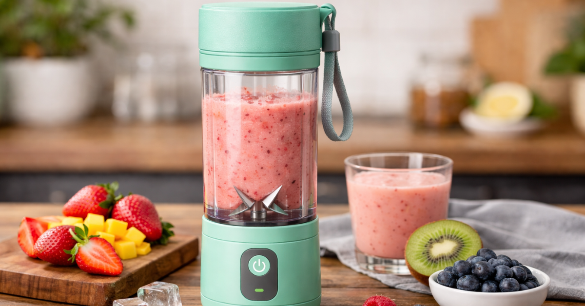 Portable Blender से बना ताज़ा फ्रूट स्मूदी