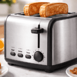 Toaster machine bread toast banate hue kitchen mein