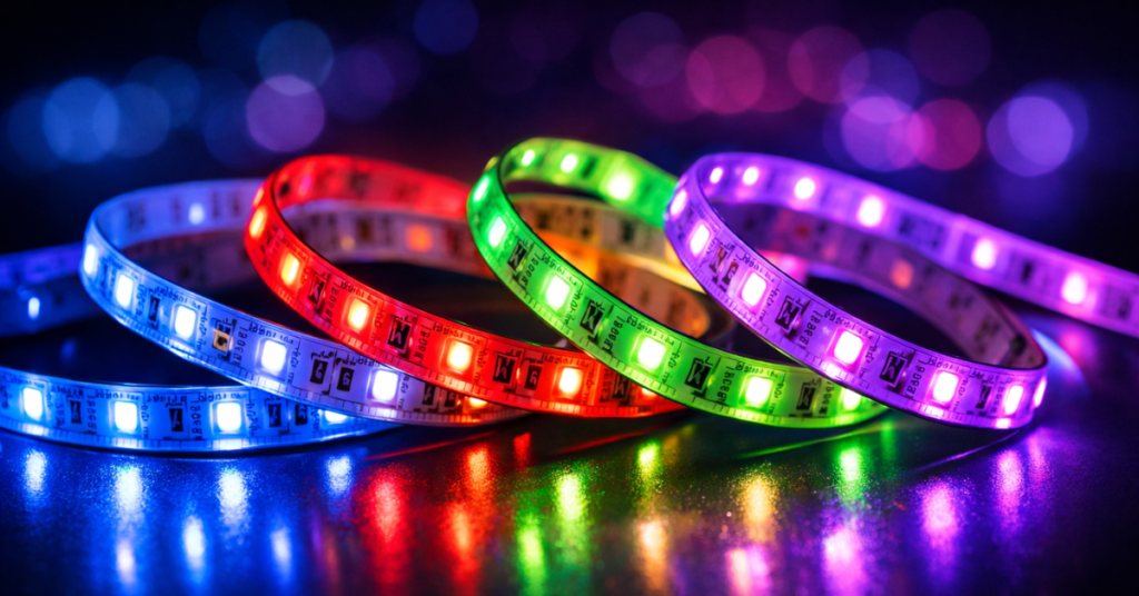 LED Strip Lights रंगीन LED Strip Lights कमरे की सजावट और लाइटिंग के लिए