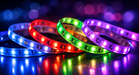 LED Strip Lights रंगीन LED Strip Lights कमरे की सजावट और लाइटिंग के लिए
