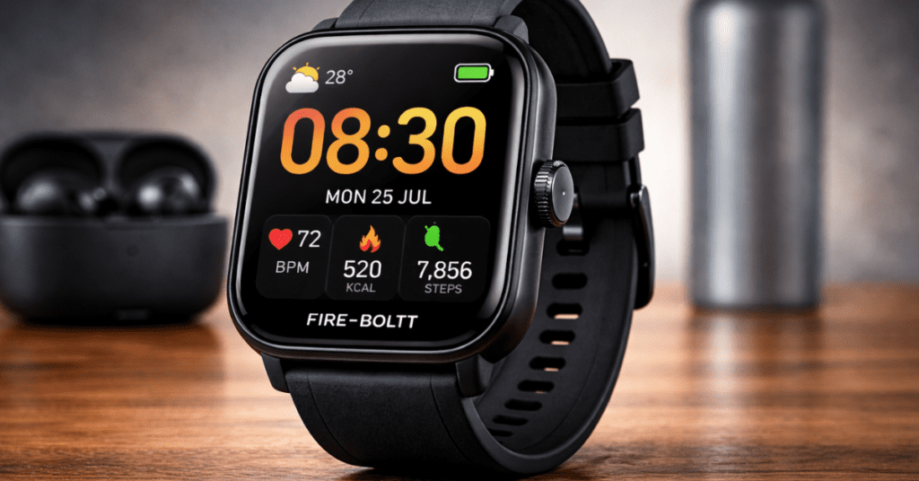 Firebolt smart watch फिटनेस ट्रैकिंग और मॉडर्न डिजाइन के साथ