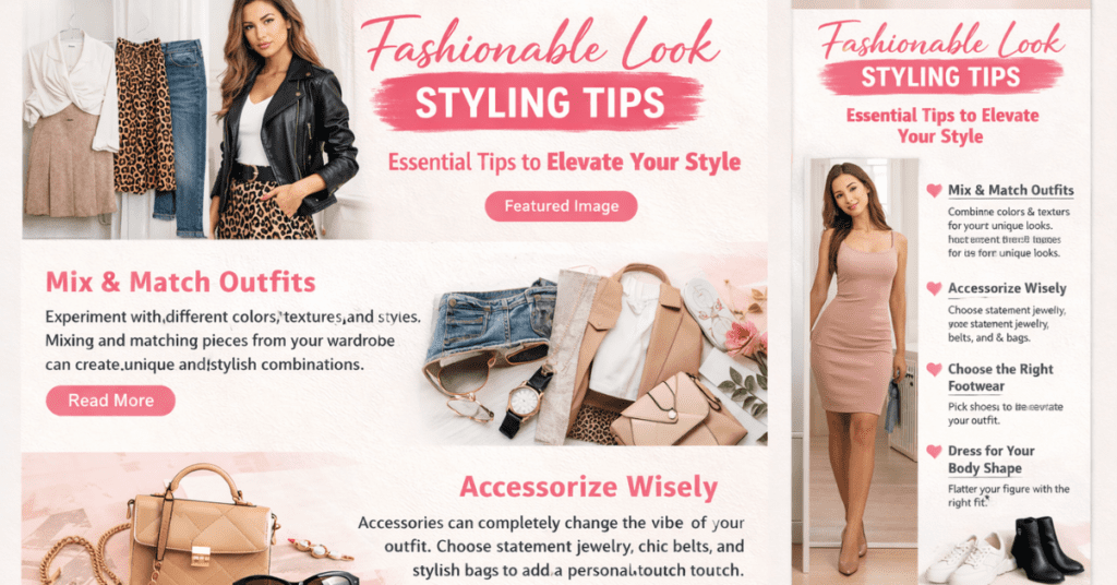 Fashionable Look Styling Tips कपड़ों और फैशन स्टाइल के बेहतरीन आइडिया