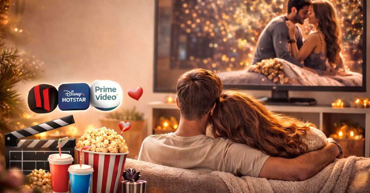 Couple Friendly Movie OTT के लिए कपल घर पर मूवी देखते हुए