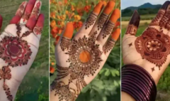 गोल टिक्की मेहंदी डिजाइन